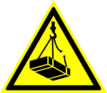 W06 опасно! возможно падение груза (пленка, 300х300 мм) - Знаки безопасности - Знаки и таблички для строительных площадок - ohrana.inoy.org